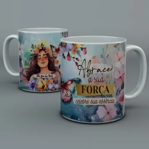 Caneca Dia das Mães Branca Personalizada