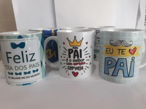 Caneca de Porcelana Dia dos Pais Personalizada