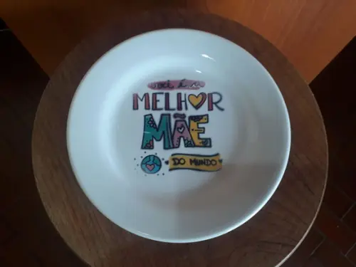 Prato de Porcelana com Suporte