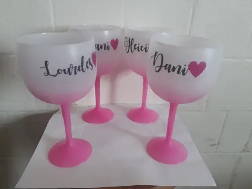 Taça Gin Degradê Rosa Personalizada