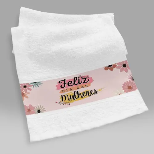 Toalha Lavabo Dia das Mulheres Personalizada