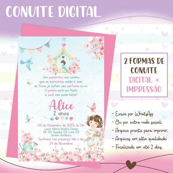Convite Digital Jardim Encantado