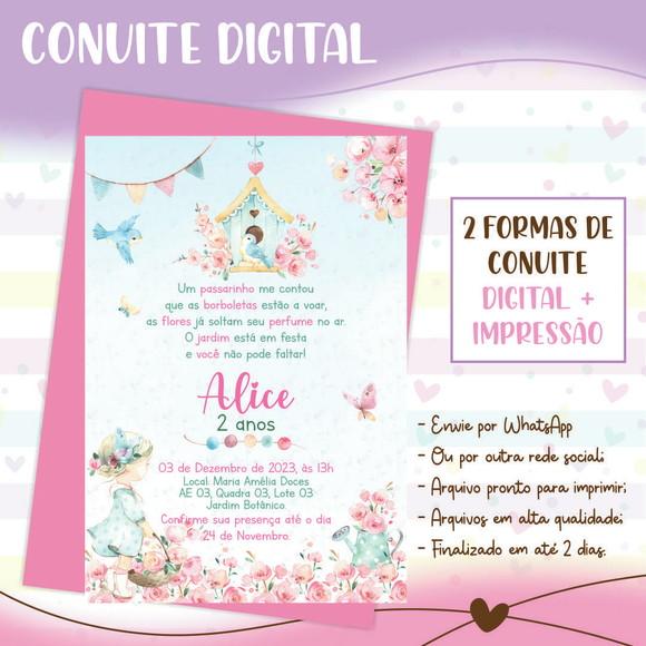Convite Digital Jardim Encantado