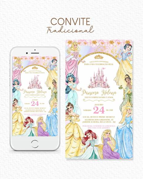 Convite Digital Princesas