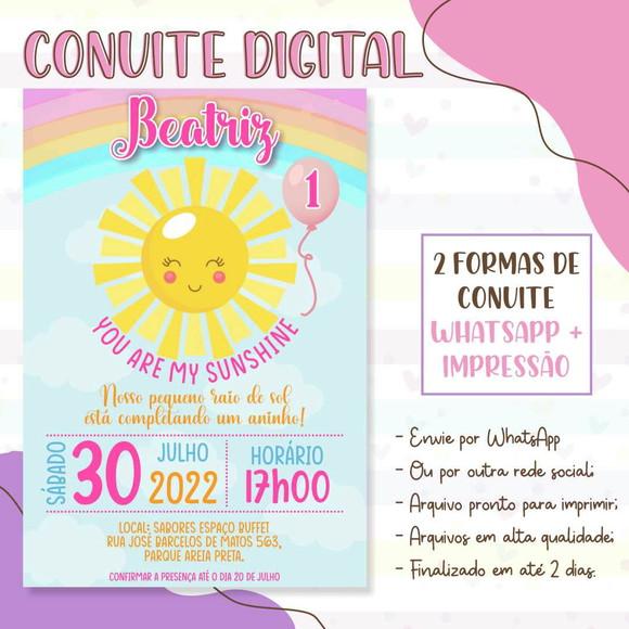 Convite Digital Raio de Sol