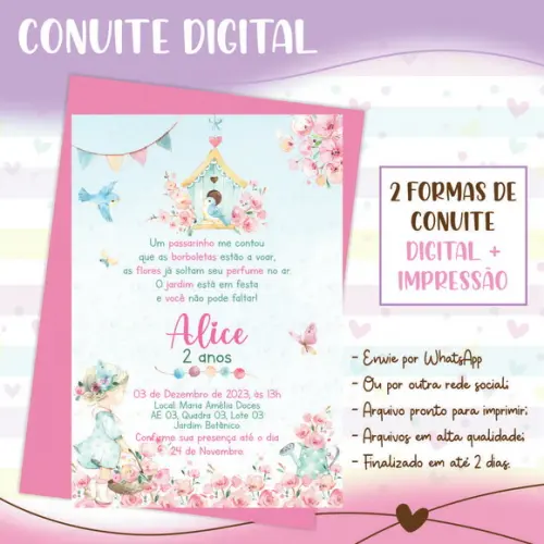 Convite Digital Jardim Encantado