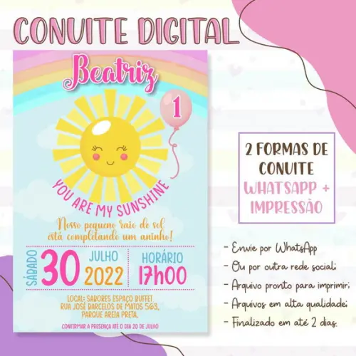 Convite Digital Raio de Sol