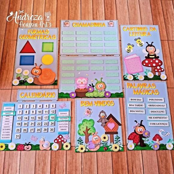 Kit  Decoração Sala de Aula Jardim
