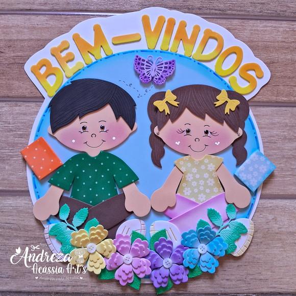 Placa bem vindos