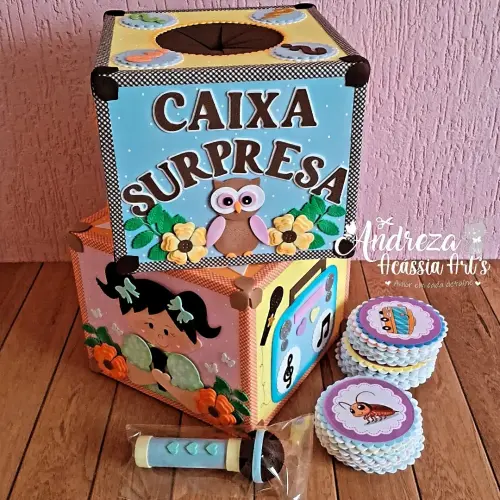 kit caixas musical e surpresa
