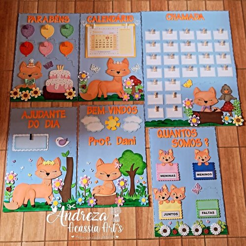 KIT DECORAÇÃO SALA DE AULA RAPOSINHA