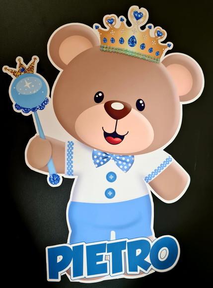Aplique de Parede Duplo Ursinho Realeza
