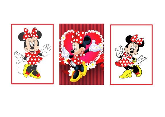 Apliques Parede Minnie Vermelha