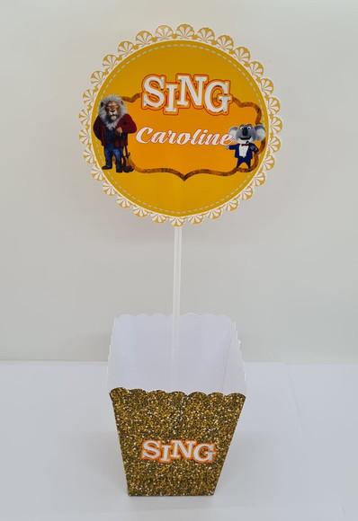 Cachepo Sing 2 - Centro de Mesa Sing 2 Amarelo