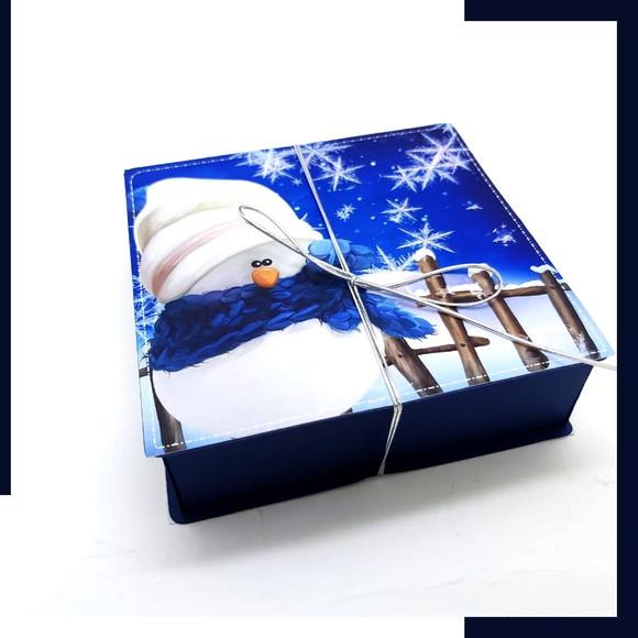 Caixa Batom - Natal Azul (já com Chocolate)