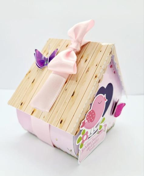 Caixa Casinha Jardim Encantado Rosa