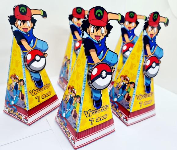 Caixa Cone Pokemon - Caixa Pirâmide Pokemon