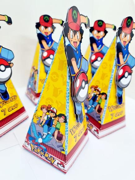 Caixa Cone Pokemon - Caixa Pirâmide Pokemon