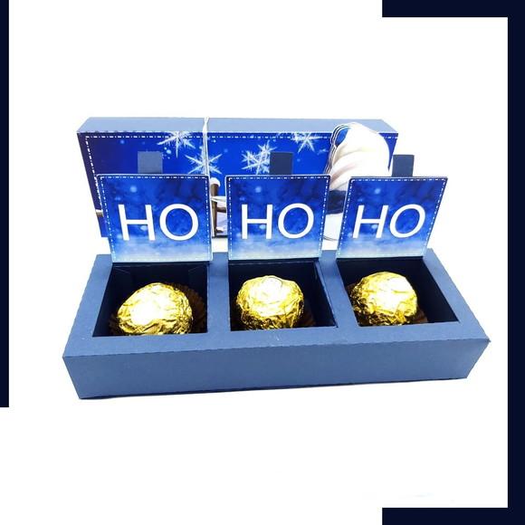 Caixa Ferrero Rocher - Natal Azul (já com Chocolate)