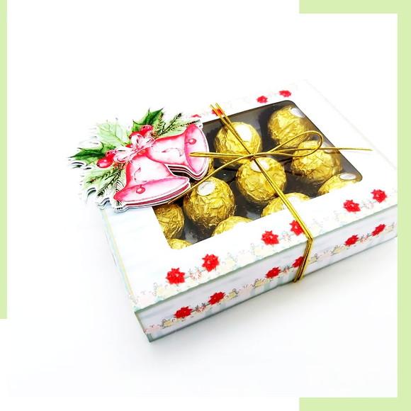 Caixa Ferrero Rocher Natal (já com Chocolate)