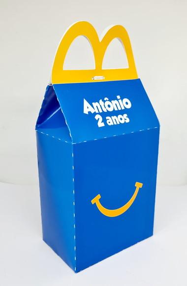Caixa Mcdonald's Personalizada Azul