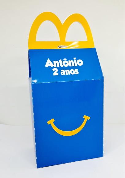 Caixa Mcdonald's Personalizada Azul