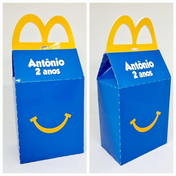 Caixa Mcdonald's Personalizada Azul