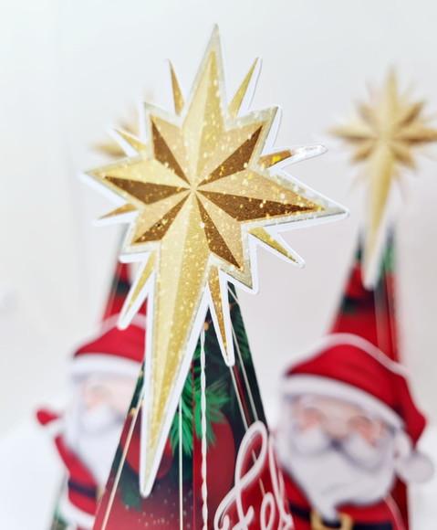 Caixa Pirâmide Papai Noel