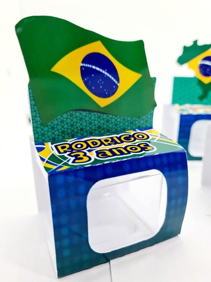 Caixinha Acrílica Brasil Copa do Mundo