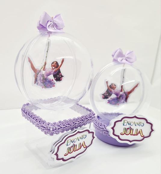 Caixinha e Latinha Acr com Esfera Encanto Disney Isabela