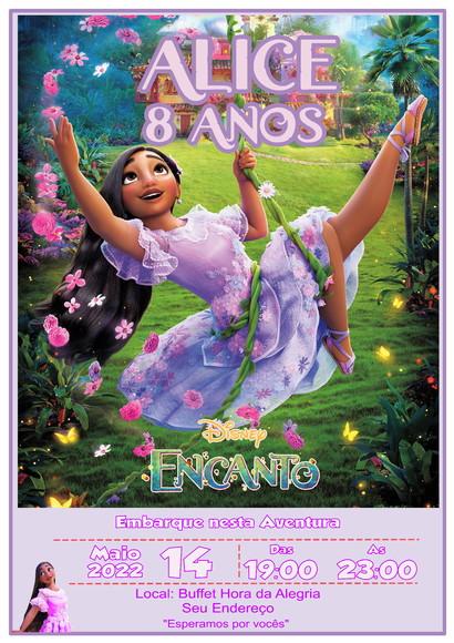 Convite Digital Encanto Disney Isabela