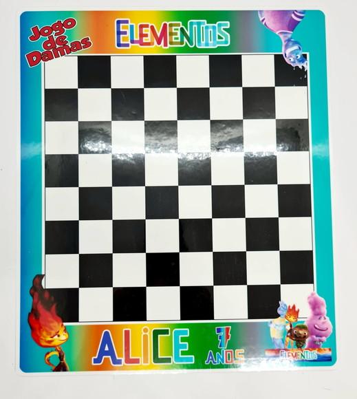 Jogo de Damas Elementos Disney