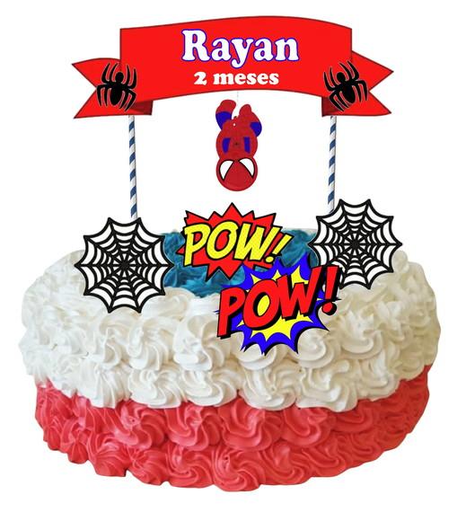 Kit Mesversário Homem Aranha Cute