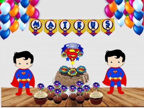 Kit Mesversário Superman Baby