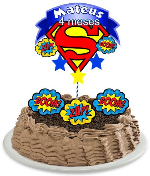 Kit Mesversário Superman Baby