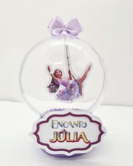 Latinha Acrílica com Esfera Encanto Disney Isabela