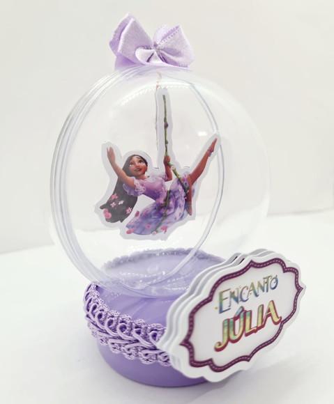 Latinha Acrílica com Esfera Encanto Disney Isabela
