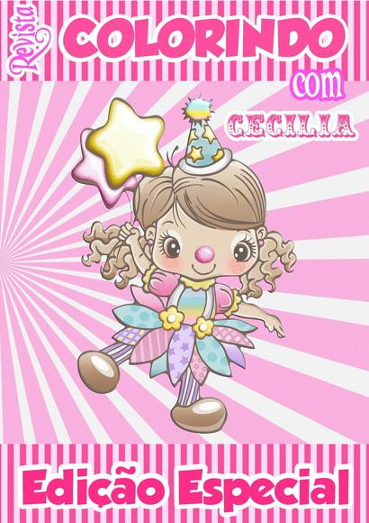 Revistinha de Colorir Circo Rosa