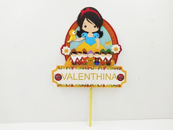 Topo de Bolo Branca de neve
