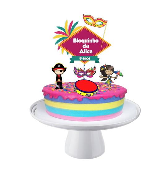 Topo de Bolo Carnaval