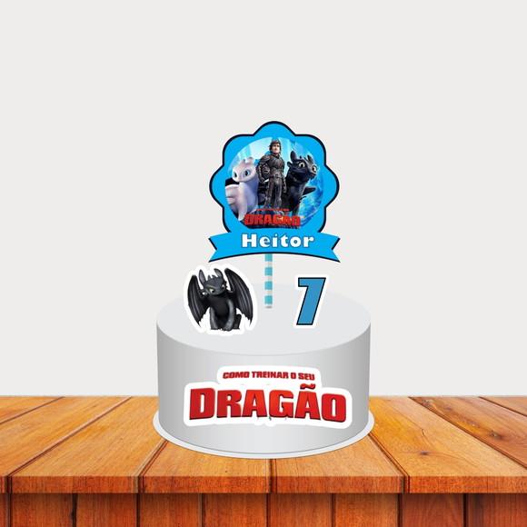 Topo de Bolo Como Treinar Seu Dragão