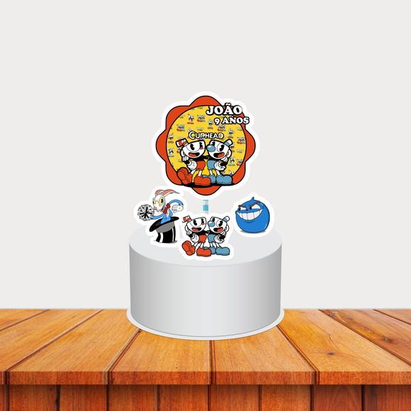 Topo de Bolo Cuphead