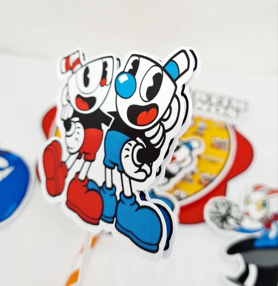 Topo de Bolo Cuphead