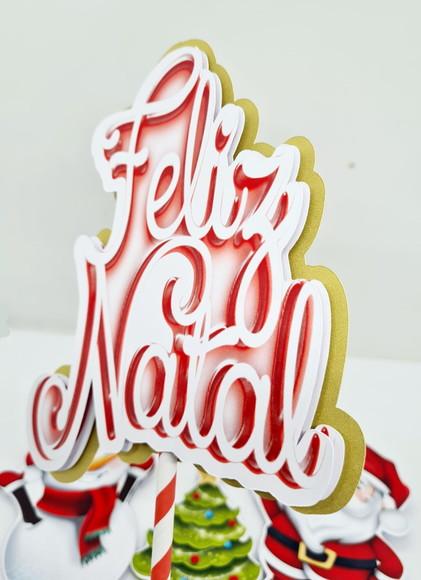 Topo de Bolo Feliz Natal