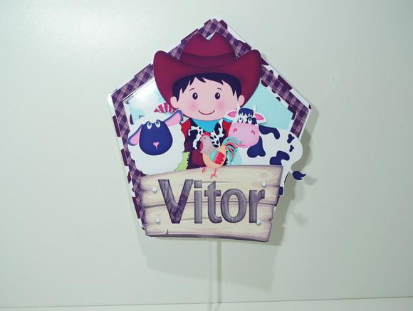 Topo de Bolo Fazendinha Menino