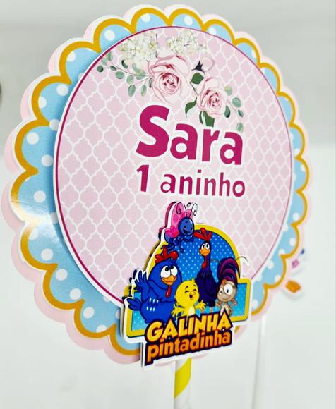 Topo de Bolo Galinha Pintadinha