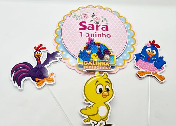 Topo de Bolo Galinha Pintadinha