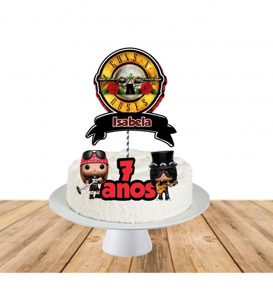 Topo de Bolo Guns N' Roses