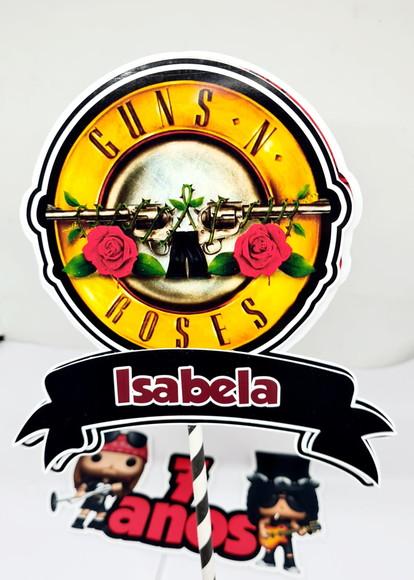 Topo de Bolo Guns N' Roses