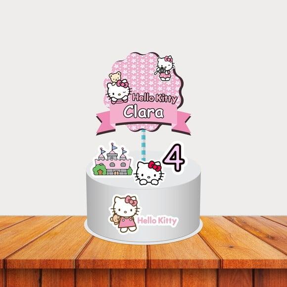 Topo de Bolo Hello Kitty